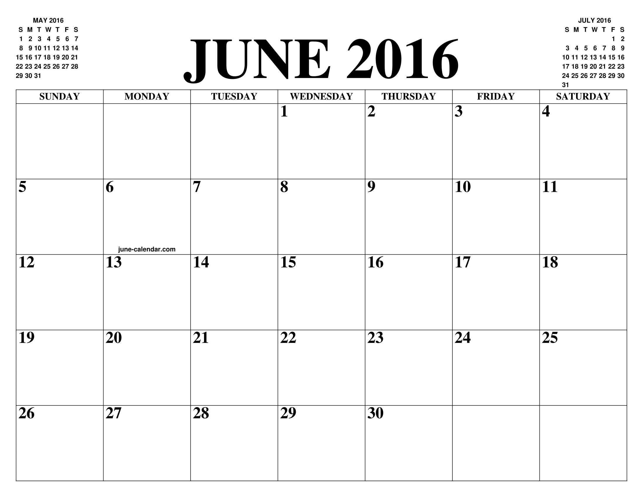 June, 2016